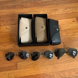 Three (3) Ray Ban Aviators